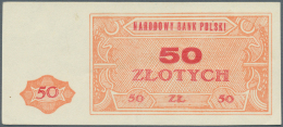 Poland / Polen: Narodowy Bank Polski 50 Zlotych ND(1948), P.NL, Not Issued Essay, Printed On Normal Paper In Very Nice C - Pologne
