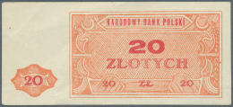 Poland / Polen: Narodowy Bank Polski 20 Zlotych ND(1948), P.NL, Not Issued Essay, Printed On Normal Paper In Used Condit - Pologne