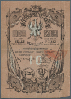Poland / Polen: 10 Zlotych 1855, P.NL In Well Worn Condition With Several Tears And Folds. Condition: F- - Pologne