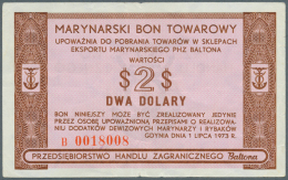 Poland / Polen: Marinarsky Bon Towarowy - Baltona, 2 Dolary 1973, P.FX54, Tiny Tears At Upper And Lower Margin And Right - Pologne