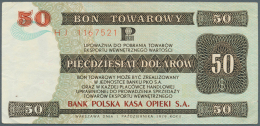 Poland / Polen: Bon Towarowy 50 Dolarow 1979, P.FX45, Several Folds And Creases In The Paper, Stains On Back. Condition: - Polonia