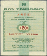 Poland / Polen: Bon Towarowy 20 Dollars 1960, P.FX18, Nice Used Condition With Small Folds And Creases At Upper Margin. - Polonia