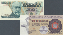 Poland / Polen: Set Of 2 Notes Containing 500.000 And 200.000 Zlotych 1990 And 1989 P. 155, 156 In Condition: UNC. (2 Pc - Polonia