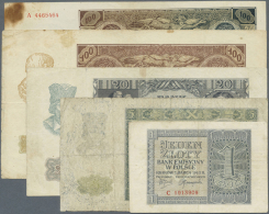 Poland / Polen: Set Of 11 Notes Containing 1 To 500 Zlotych From 1939-41, Many Different Conditions From VG To VF, Nice - Polonia