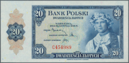 Poland / Polen: 20 Zlotych 1939 Remainder, P.87r In Perfect UNC Condition. Very Rare. - Polonia