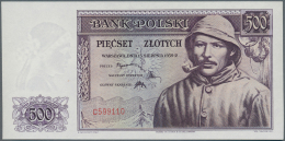 Poland / Polen: 500 Zlotych 1939 Remainder, P.86r In Perfect UNC Condition. Very Rare! - Pologne