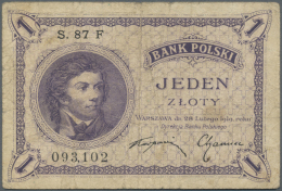 Poland / Polen: 1 Zloty 1919 P. 50 In Condition: F-. - Polonia