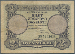 Poland / Polen: 2 Zlote 1925, P.47a, Several Folds And Creases In The Paper And Some Stains. Condition: F - Polonia