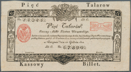 Poland / Polen: 5 Talarow 1810 Specimen, Or Formular, With Serial Number 1234567890 And W/o Signature In Very Nice Condi - Pologne