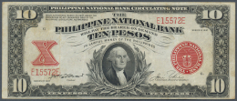 Philippines / Philippinen:  Philippine National Bank 10 Pesos 1937, P.58, Lightly Yellowed Paper With Some Spots Along T - Filippine