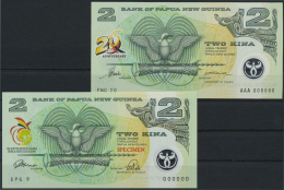 Papua New Guinea: Pair With 2 Kina 1991 SPECIMEN Commemorating The 9th South Pacific Games, Papua New Guinea 1991 P.12s - Papua New Guinea