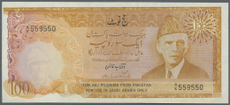 Pakistan: 100 Rupees ND P. R7, Haj Pilgrim Issue, 2 Pinholes In Paper, Unfolded, Light Handling In Paper, Condition: AUN - Pakistan