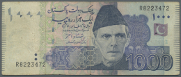 Pakistan: 1000 Rupees ND P. 50b With Rare Error, Due To Sheet Foling In Printing Process, The Back Side Of The Note Has - Pakistan