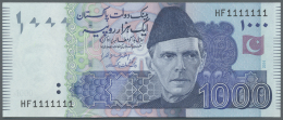 Pakistan: 1000 Rupees ND P. 50 With Interesting Serial Number #1111111, In Condition: UNC. - Pakistan