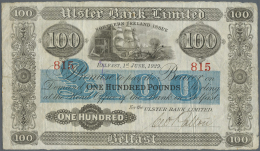 Northern Ireland / Nordirland: 100 Pounds 1929 P. 311, Ulster Bank Limited, Used With Several Folds And Creases But With - Autres & Non Classés