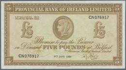 Northern Ireland / Nordirland: 5 Pounds 1956 P. 242, Provincial Bank Of Ireland Limited, Light Dint At Left, Condition: - Other & Unclassified