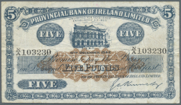 Northern Ireland / Nordirland: 5 Pounds 1942 P. 236b, Provincial Bank Of Ireland Limited, Used With Some Folds, Light St - Altri & Non Classificati