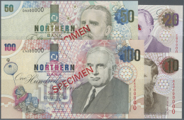 Northern Ireland / Nordirland: Set Of 4 Specimen Banknotes Containing 10, 20, 50 And 100 Pounds 1997/1999 P. 198s-201s, - Autres & Non Classés
