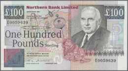 Northern Ireland / Nordirland: 100 Pounds 1990 P. 197a, Northern Bank Limted, Only Light Creases At Lower Left, In Condi - Other & Unclassified