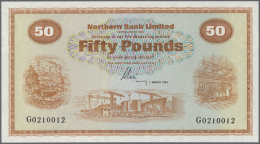 Northern Ireland / Nordirland: 50 Pounds 1981 P. 191c, Northern Bank Limited, Only A Light Dint At Right Border, Conditi - Autres & Non Classés