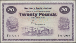 Northern Ireland / Nordirland: 20 Pounds 1981 P. 190b, Northern Bank Limited, Used With Several Folds And Light Staining - Other & Unclassified