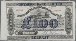 Northern Ireland / Nordirland: 100 Pounds 1919 P. 177, Northern Bank Limted, Never Folded, No Holes Or Tears, Just 2 Lig - Other & Unclassified
