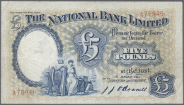 Northern Ireland / Nordirland: 5 Pounds 1949 P. 159, The National Bank Limited, Used With Folds And Creases, No Holes Or - Altri & Non Classificati