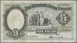 Northern Ireland / Nordirland: 1 Pound 1937 P. 155, The National Bank Limited, Used With Several Folds, Light Staining I - Other & Unclassified