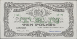 Northern Ireland / Nordirland: 10 Pounds 1963 P. 128c, Belfast Banking Company, Light Creases At Left And Right Border, - Other & Unclassified