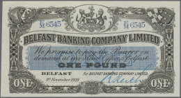 Northern Ireland / Nordirland: 1 Pound 1939 P. 126b, Belfast Banking Company, Only 2 Light Dints At Right Border, No Fol - Autres & Non Classés