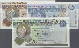 Northern Ireland / Nordirland: Set Of 3 Different Banknotes Containing 5, 10 And 20 Pounds 2013 P. 86-88, All Notes In C - Other & Unclassified