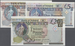 Northern Ireland / Nordirland: Set Of 3 Different Notes Containing 5, 10 And 20 Pounds 2008 P. 83-85, All Notes In Condi - Other & Unclassified