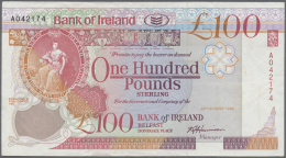 Northern Ireland / Nordirland: 100 Pounds 1992 P. 73a, Used With Folds And Creases But No Holes Or Tears, Still Strong P - Other & Unclassified