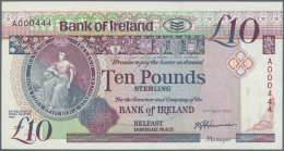 Northern Ireland / Nordirland: 10 Pounds 1991 P. 71a With Low Serial Number A000444, Condition: UNC. - Autres & Non Classés