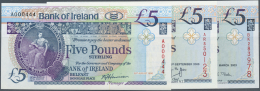 Northern Ireland / Nordirland: Set Of 3 Notes 5 Pounds 1990, 200 And 2003 P. 70a, 74c, 79a, All In Condition: UNC. (3 Pc - Altri & Non Classificati