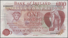 Northern Ireland / Nordirland: 100 Pounds ND P. 68b, Bank Of Ireland, Light Folds, No Holes Or Tears, Condition: VF-. - Altri & Non Classificati