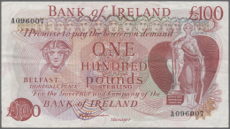 Northern Ireland / Nordirland: 100 Pounds ND P. 68b, Bank Of Ireland, Light Folds, No Holes Or Tears, Condition: VF-. - Other & Unclassified