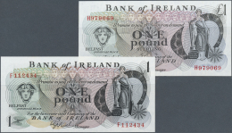 Northern Ireland / Nordirland: Set Of 2 Notes Containing 1 Pound ND(1977) P. 61b (UNC) And 1 Pound ND P. 65a (UNC), Nice - Autres & Non Classés