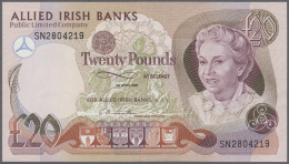 Northern Ireland / Nordirland: 20 Pounds 1987 P. 8a, Light Center Fold, Condition: VF+. - Other & Unclassified