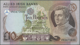 Northern Ireland / Nordirland: 10 Pounds 1988 P. 7a, Allied Irish Banks, Circulated Wiht Light Folds, A Few Pinholes At - Other & Unclassified