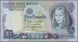 Northern Ireland / Nordirland: 5 Pounds 1987 P. 6a Allied Irish Banks, Circulated With Light Folds, Condition: VF. - Other & Unclassified