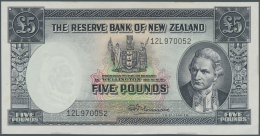 New Zealand / Neuseeland: 5 Pounds ND P. 160d, Unfolded But Light Corner Bends And Lower Right Corner, Crisp Original Wi - Nuova Zelanda