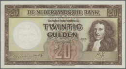 Netherlands / Niederlande: Netherlands: 20 Gulden 1945, P.76, Very Nice And Attractive Note With A Very Soft Vertical Fo - Autres & Non Classés