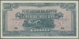 Netherlands Indies / Niederländisch Indien: 1000 Rupees ND(1945) P. 127, Seldom See Note, One Dint At Lower Right, - Indie Olandesi