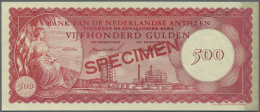 Netherlands Antilles / Niederländische Antillen: 500 Gulden 1962 Spceimen P. 7s, Red Specimen Overprint, Condition: - Antille Olandesi (...-1986)