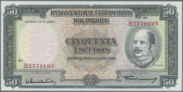 Mozambique: 50 Escudos Banco Nacional Ultramarino 1958, P.106 In Perfect UNC Condition - Mozambico