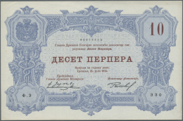 Montenegro: 10 Perper 1914 P. 18 In Condition: XF+. - Altri – Europa