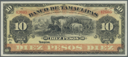 Mexico: El Banco De Tamaulipas 10 Pesos ND Remainder P. S430r, Very Minor Corner Bend, Otherwise Perfect, Condition: AUN - Messico