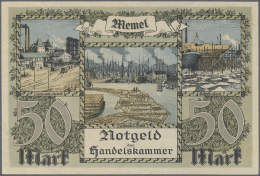 Memel: 50 Mark 1922 P. 7, Light Folds In Paper, No Holes Or Tears, Condition: VF. - Autres - Europe