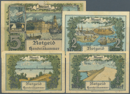 Memel: Set Of 4 Different Notes Containing 1/2, 1, 2 And 5 Mark 1922 P. 1-4. The 1/2 Mark Is Condition VF-, The 1 Mark I - Altri – Europa